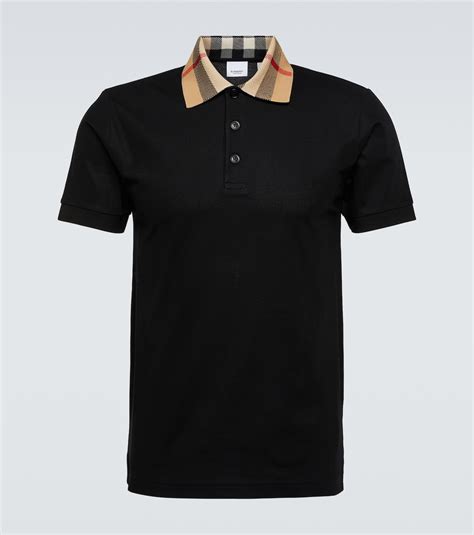 burberry men's polo shirt black|men's burberry polo shirt sale.